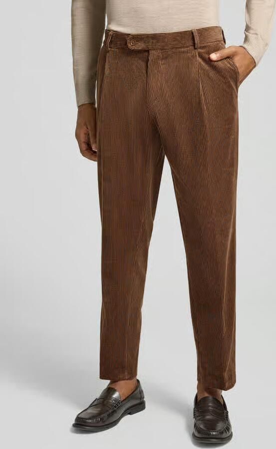 Carl gross Corduroy broek met bandplooien model 'Torry' - Foto 2