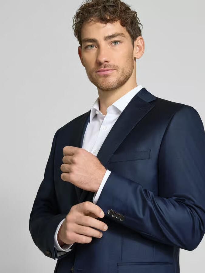 Carl gross Modern fit 2-knoops colbert van scheerwol model 'Steven'