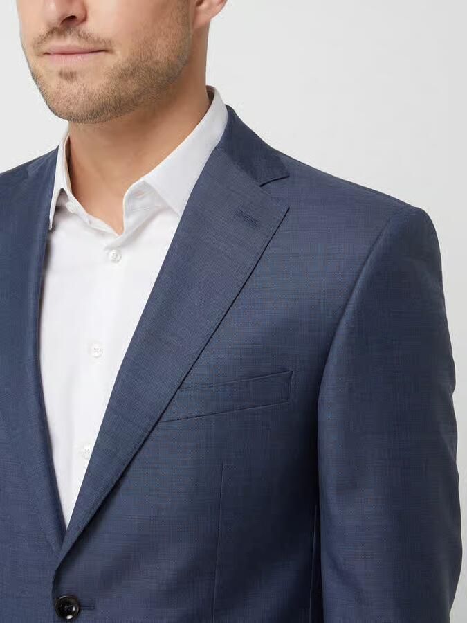 Carl gross Modern fit 2-knoops colbert van scheerwol model 'Steven'