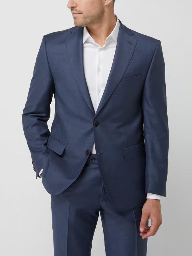 Carl gross Modern fit 2-knoops colbert van scheerwol model 'Steven' - Foto 2