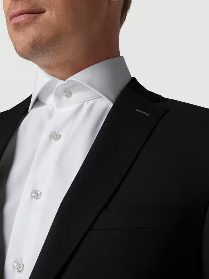 Carl gross Modern fit colbert met 2 knopen van scheerwol