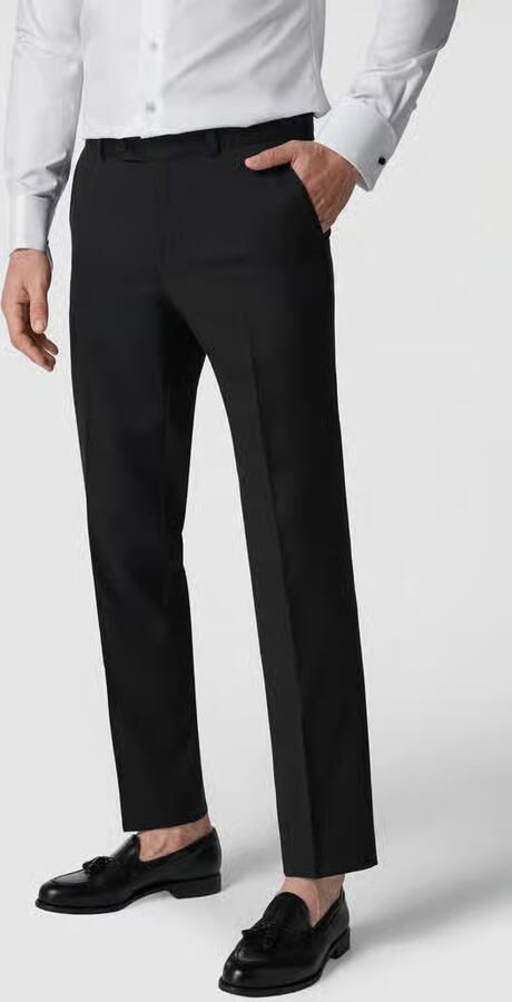Carl gross Modern fit pantalon van scheerwol - Foto 2