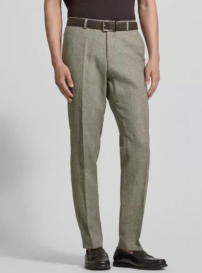 Carl gross pantalon van linnenmix met achterzakken - Foto 4