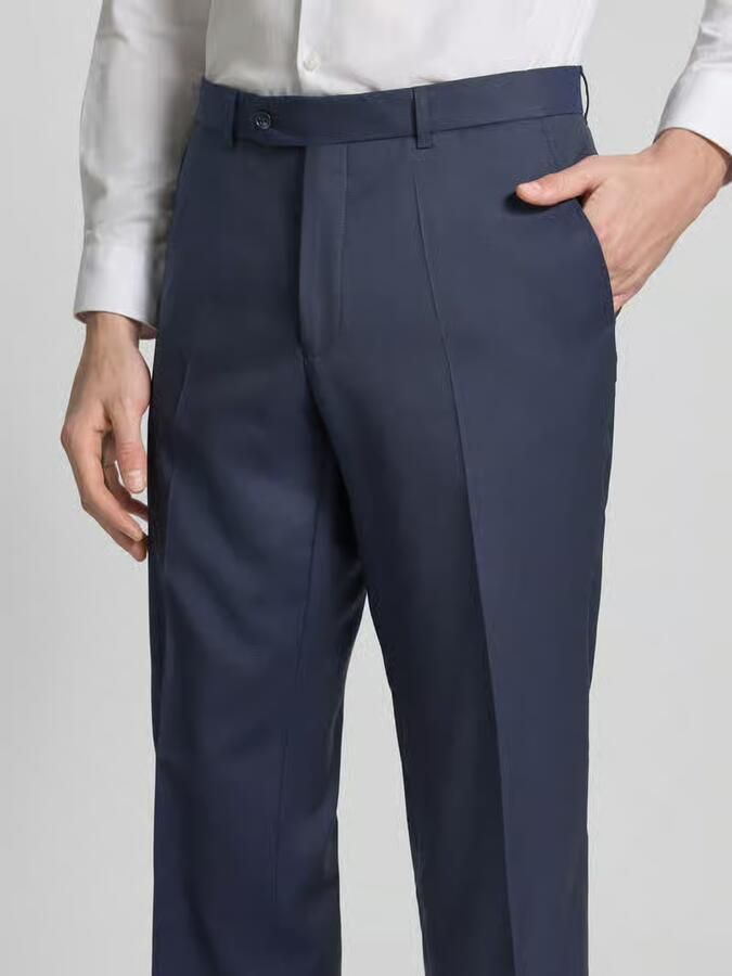Carl gross Pantalon van scheerwol met persplooien model 'Silvio'