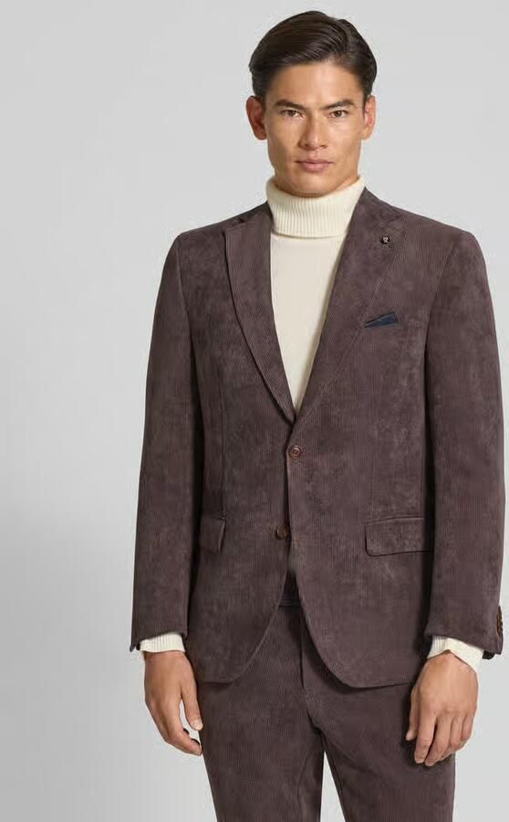 Carl gross Regular fit 2-knoops colbert met reverskraag model 'Theo' - Foto 2