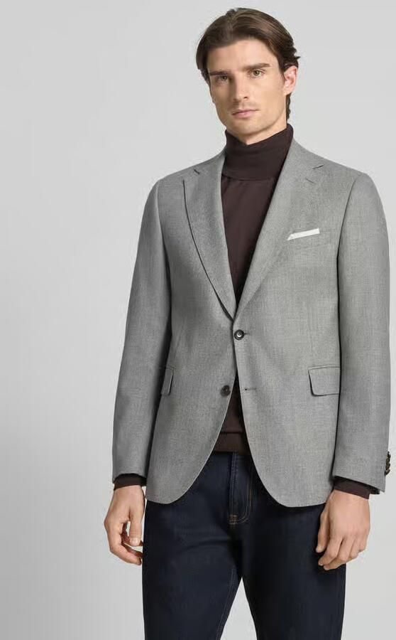 Carl gross Regular fit 2-knoops colbert van zuivere wol model 'Franz' - Foto 2
