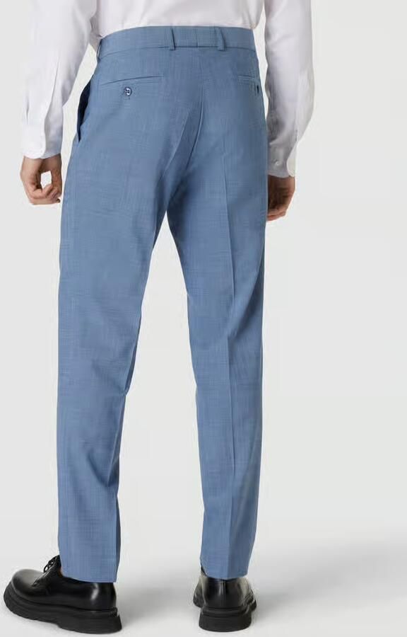Carl gross Regular fit bandplooibroek met wol model 'Sendrik'