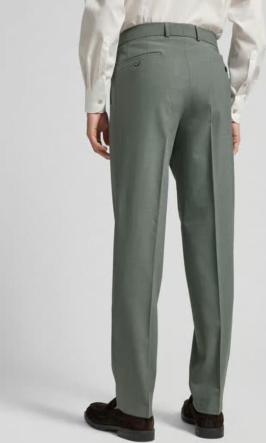 Carl gross Regular fit bandplooibroek met wol model 'Sendrik'