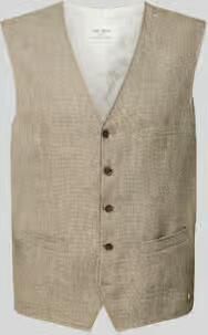 Carl gross regular fit bodywarmer van linnenmix model 'Wilson-G'