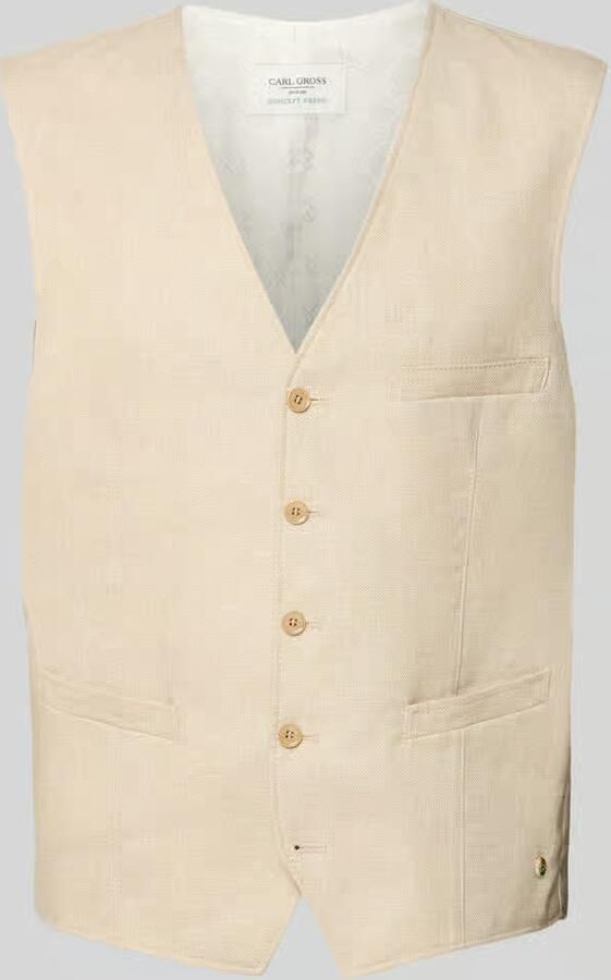 Carl gross regular fit bodywarmer van linnenmix model 'Wilson-G' - Foto 2