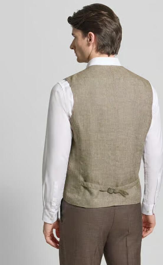 Carl gross regular fit bodywarmer van linnenmix model 'Wilson-G' - Foto 3