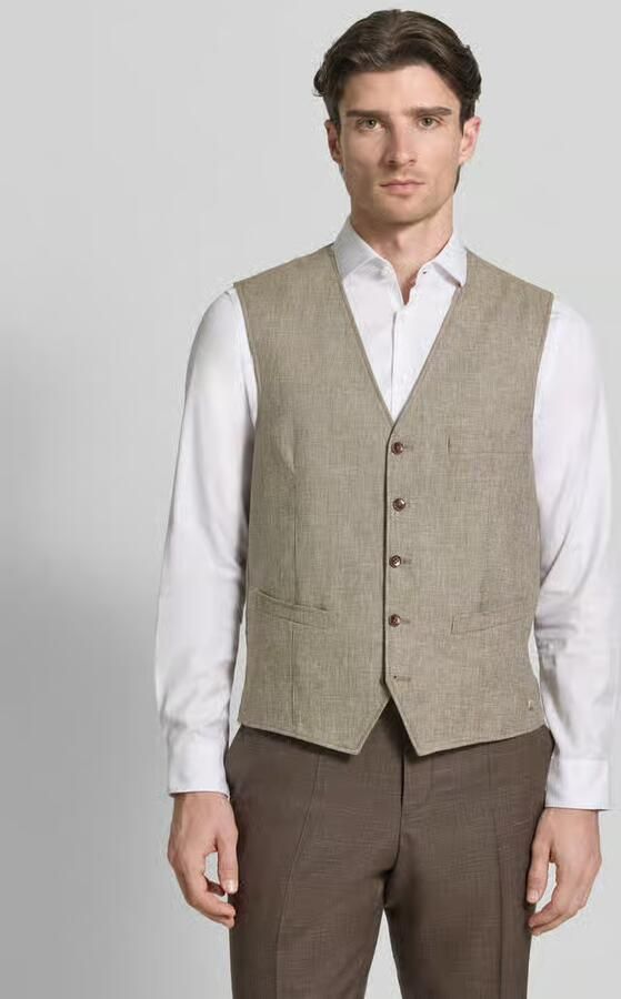 Carl gross regular fit bodywarmer van linnenmix model 'Wilson-G' - Foto 2