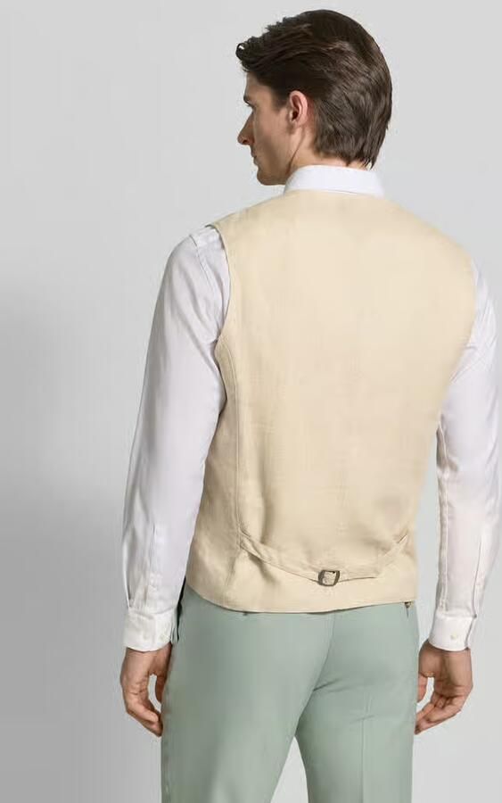 Carl gross regular fit bodywarmer van linnenmix model 'Wilson-G'