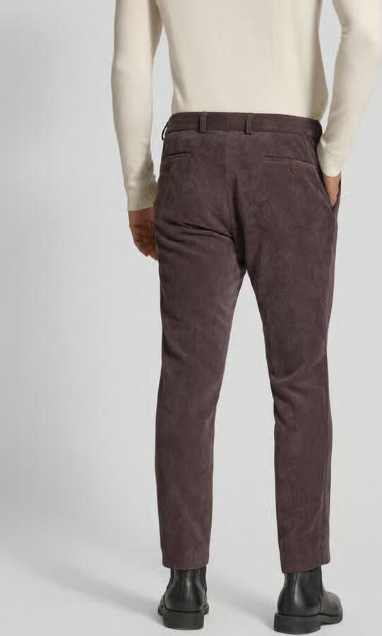 Carl gross Regular fit corduroy broek met Franse steekzakken
