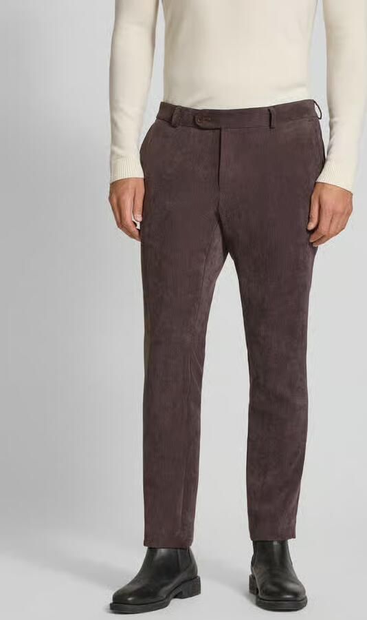 Carl gross Regular fit corduroy broek met Franse steekzakken - Foto 2