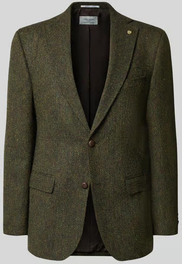 Carl gross Slim Fit 2-knoops colbert met klepzakken model 'Theo'