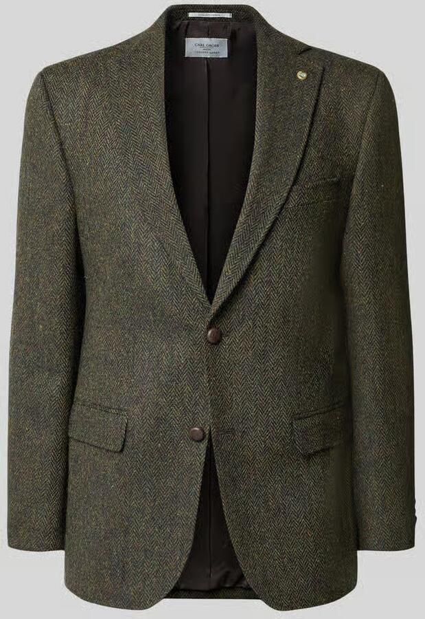 Carl gross Slim Fit 2-knoops colbert met klepzakken model 'Theo'