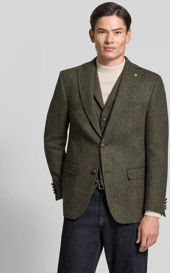 Carl gross Slim Fit 2-knoops colbert met klepzakken model 'Theo' - Foto 3