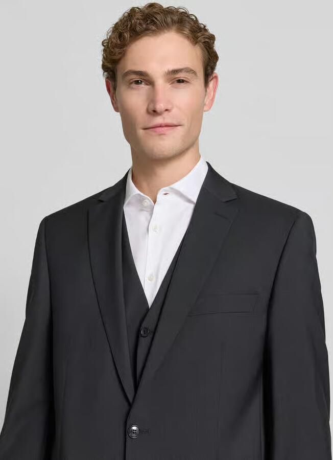 Carl gross slim fit 2-knoops colbert met klepzakken model 'Tobias'