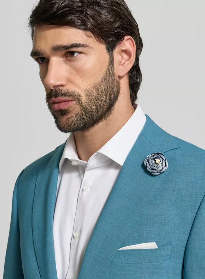 Carl gross Slim fit 2-knoops colbert van viscosemix - Foto 2