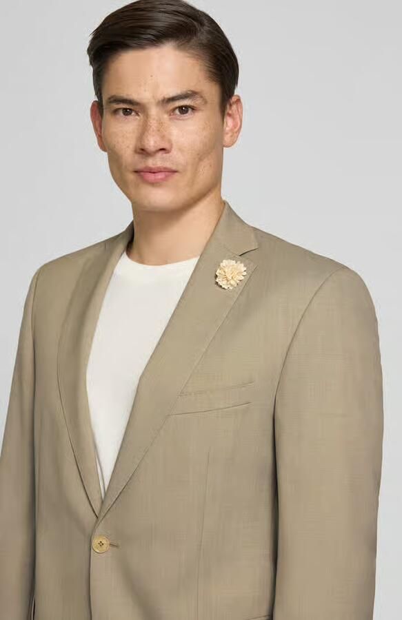 Carl gross slim fit colbert met 2 knopen van scheerwolmix model 'Shelby'