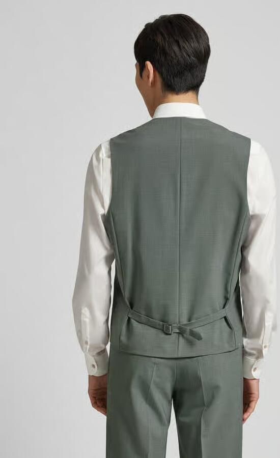 Carl gross Slim fit gilet met lanawol model 'Warren'