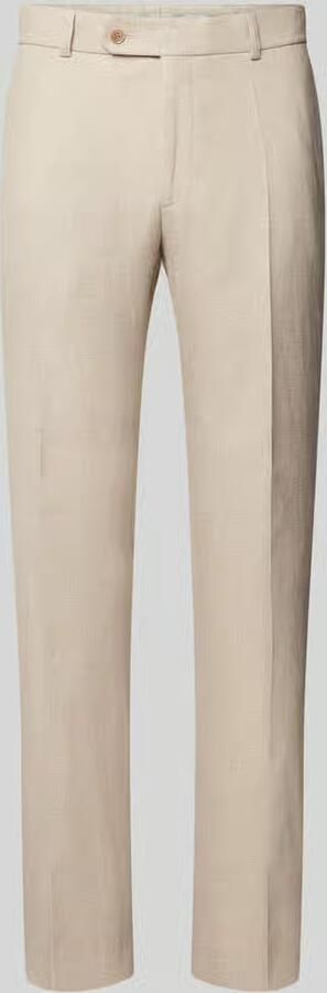 Carl gross Slim fit linnen broek met persplooien model 'Shiver' - Foto 2