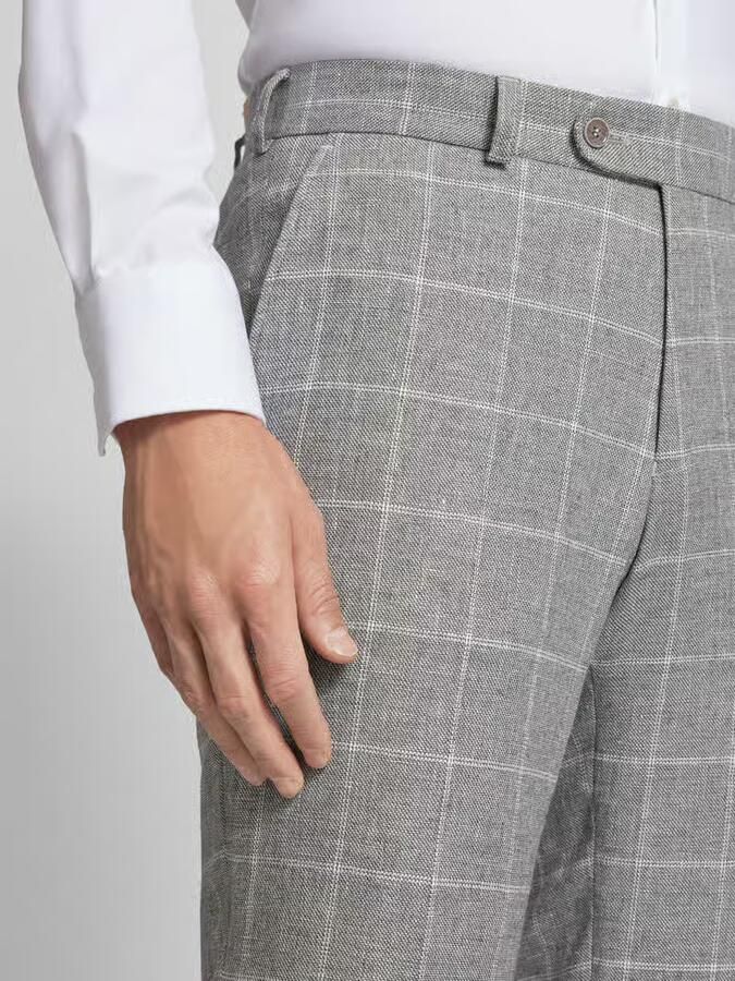 Carl gross Slim fit pantalon met rasterruit model 'Shiver-G'