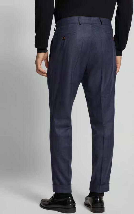 Carl gross Slim fit pantalon van pure scheerwol model 'Tillo'