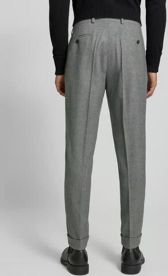 Carl gross Stoffen broek van zuivere wol met achterzak model 'Tillo'