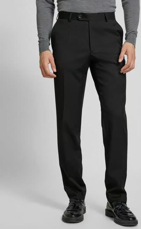 Carl gross Straight fit pantalon van scheerwol model 'STEVE' - Foto 3