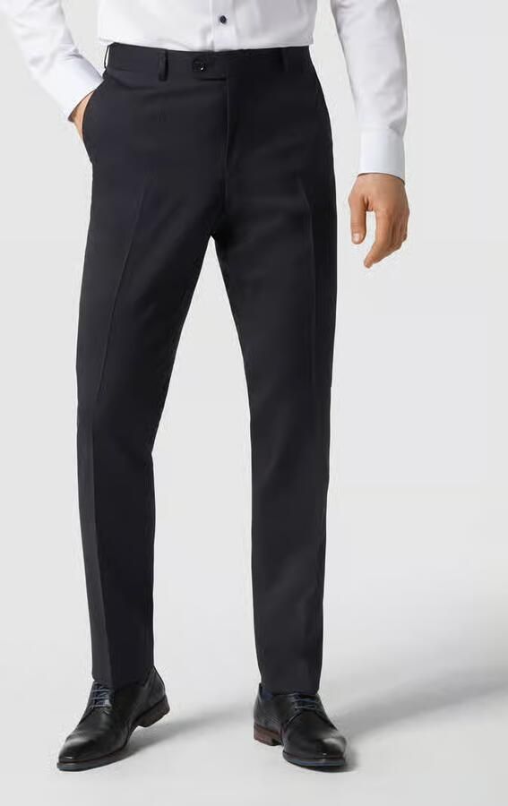 Carl gross Straight fit pantalon van scheerwol model 'STEVE' - Foto 2