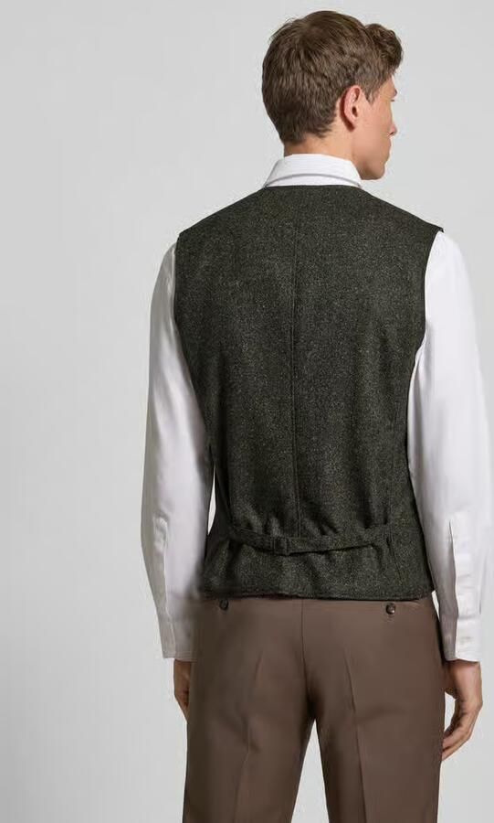Carl gross Wollen gilet met zijde model 'Wilson'