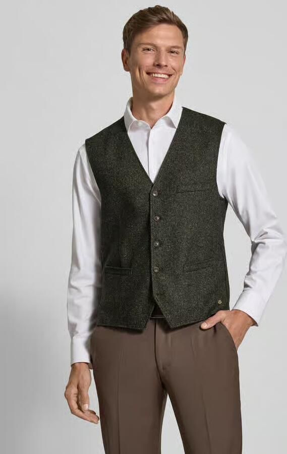 Carl gross Wollen gilet met zijde model 'Wilson' - Foto 2