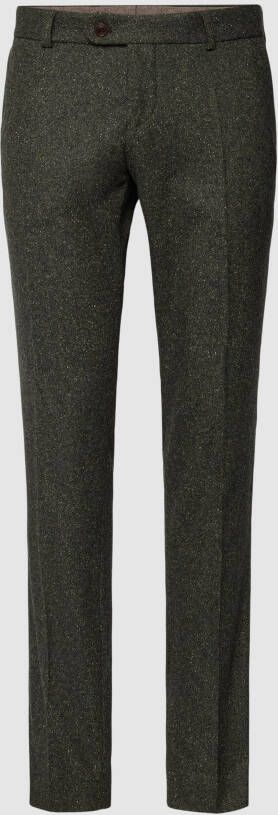 Carl gross Pantalon met fijn geweven motief model 'Tomte'