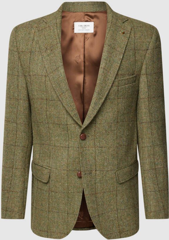 Carl gross Regular fit colbert met tartanruit model 'Theo'