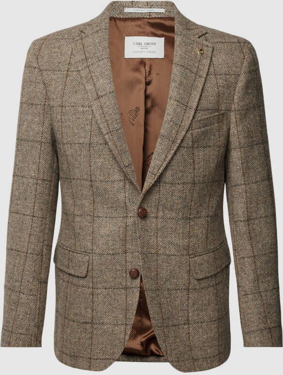 Carl gross Regular fit colbert met tartanruit model 'Theo'