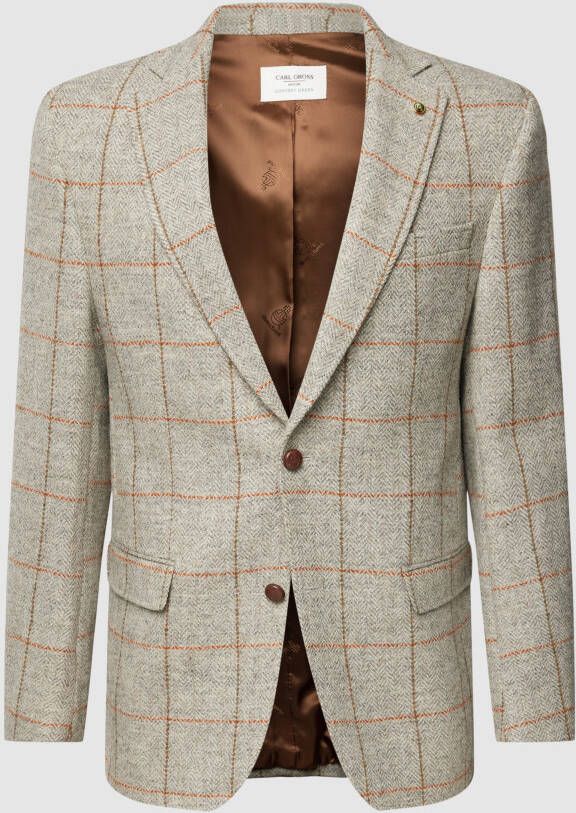 Carl gross Regular fit colbert met tartanruit model 'Theo'