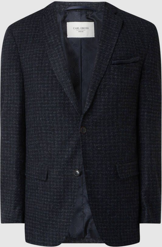 Carl gross Slim fit 2-knoops colbert met geweven motief model 'Tai'