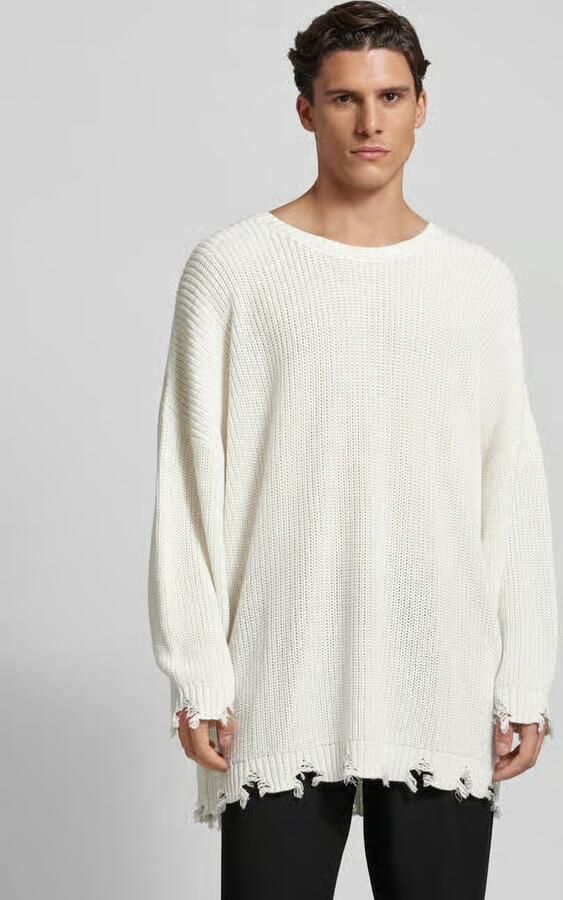 Carlo colucci Gebreide pullover in destroyed-look - Foto 3
