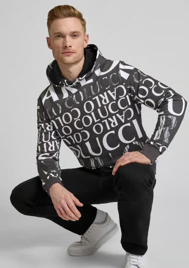Carlo colucci Hoodie met capuchon