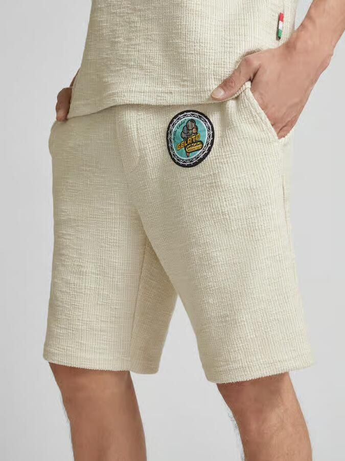 Carlo colucci Korte regular fit broek met labelpatch - Foto 2