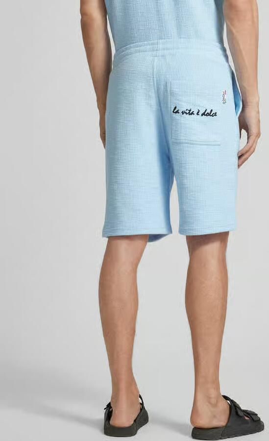 Carlo colucci Korte regular fit broek met labelpatch