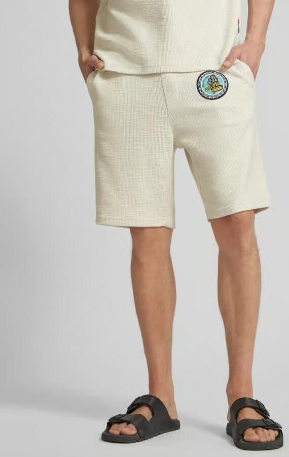 Carlo colucci Korte regular fit broek met labelpatch - Foto 4