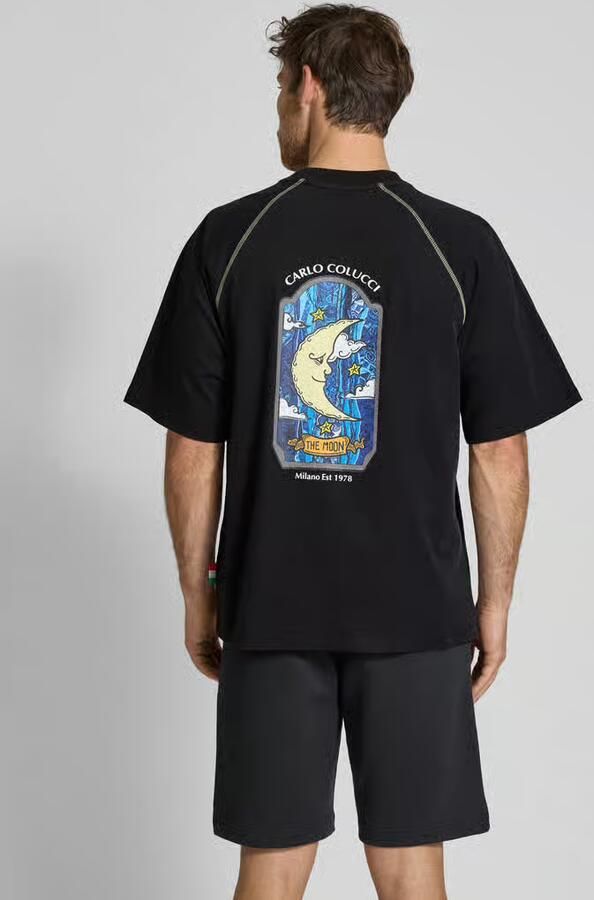 Carlo colucci Oversized T-shirt met labelprint