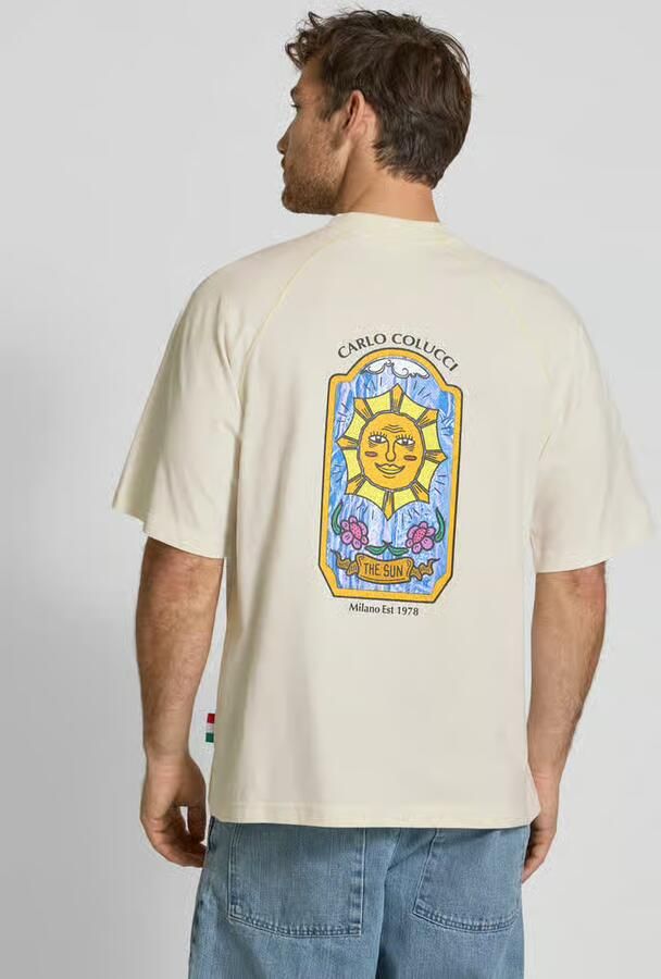 Carlo colucci Oversized T-shirt met labelprint