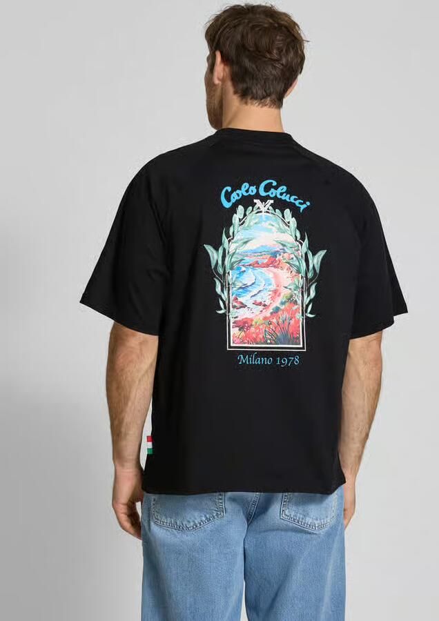Carlo colucci Oversized T-shirt met labelprint