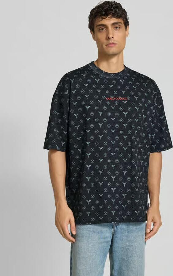 Carlo colucci Oversized T-shirt met labelstitching - Foto 2