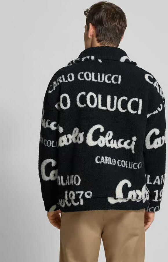 Carlo colucci Oversized jack van teddybont met ritssluiting