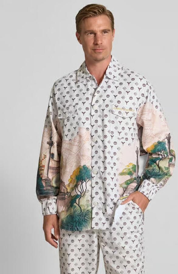 Carlo colucci Oversized vrijetijdsoverhemd met borstzakken - Foto 2